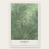 Penryn, California map print, the full design