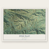 Pine Flat, California map print, the full design