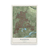 Map of Placentia, California, 12 x 18 inch unframed archival matte print