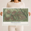Map of Porter Ranch, California, 12 x 18 inch unframed archival matte print