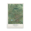 Map of Portola, California, 12 x 18 inch unframed archival matte print