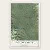 Potter Valley, California map print, the full design