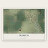 Proberta, California map print, the full design