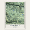 Rail Road Flat, California map print, the full design