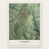 Rainbow, California map print, the full design