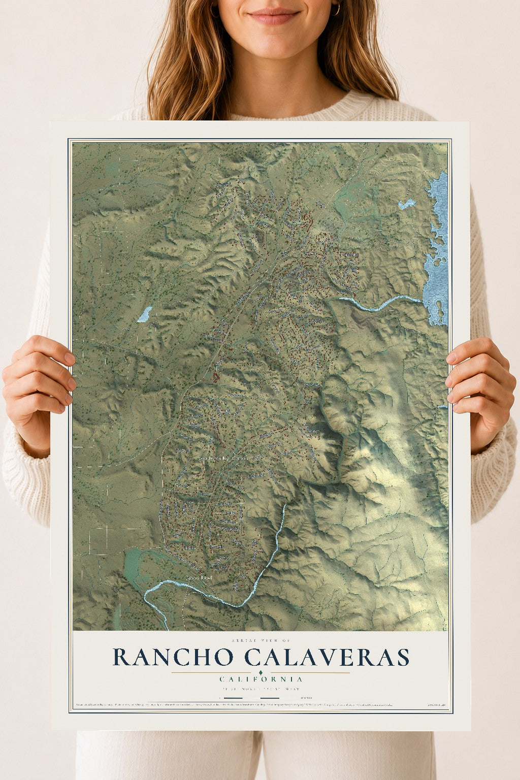 Map of Rancho Calaveras, California, 18 x 24 inch unframed archival matte print