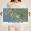 Map of Rancho Palos Verdes, California, 12 x 18 inch unframed archival matte print