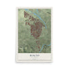 Map of Rialto, California, 12 x 18 inch unframed archival matte print