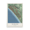 Map of Rio del Mar, California, 12 x 18 inch unframed archival matte print