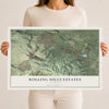 Map of Rolling Hills Estates, California, 12 x 18 inch unframed archival matte print