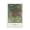 Map of Rosemont, California, 12 x 18 inch unframed archival matte print