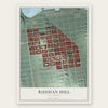 Russian Hill, California map print, the full design