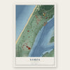 Samoa, California map print, the full design