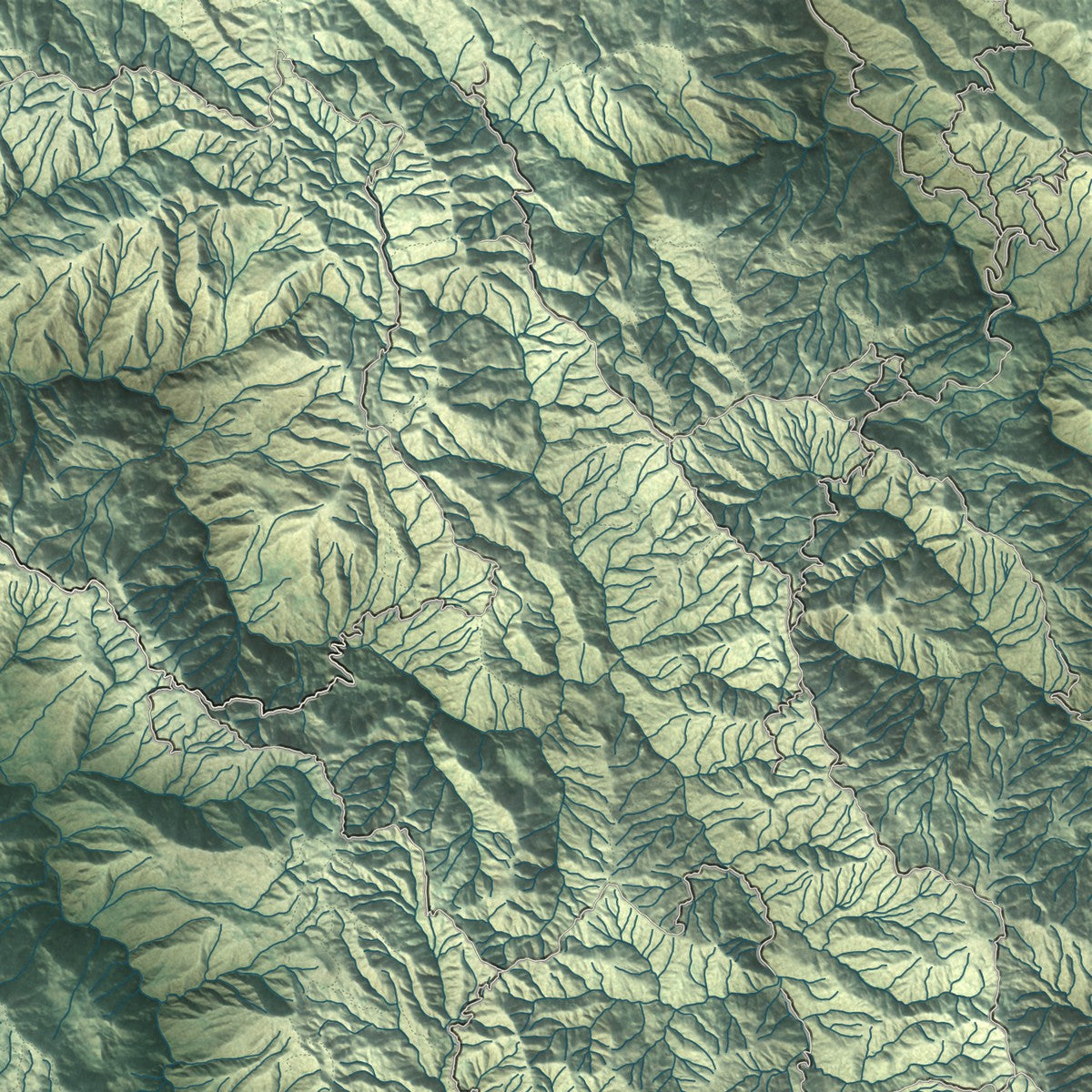 Second close-up of the map of San Jose, California print showing more streets and buildings