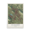 Map of San Luis Obispo, California, 12 x 18 inch unframed archival matte print