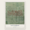 San Pasqual, California map print, the full design