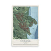 Map of San Rafael, California, 12 x 18 inch unframed archival matte print