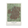 Map of Santa Ana, California, 12 x 18 inch unframed archival matte print