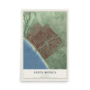 Map of Santa Monica, California, 12 x 18 inch unframed archival matte print