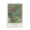 Map of Solvang, California, 12 x 18 inch unframed archival matte print