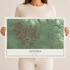 Map of Sonoma, California, 12 x 18 inch unframed archival matte print