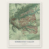 Sorrento Valley, California map print, the full design