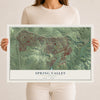 Map of Spring Valley, California, 12 x 18 inch unframed archival matte print