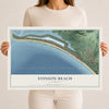 Map of Stinson Beach, California, 12 x 18 inch unframed archival matte print