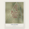 Stratford, California map print, the full design