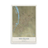 Map of Sun Village, California, 12 x 18 inch unframed archival matte print