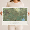 Map of Susanville, California, 12 x 18 inch unframed archival matte print