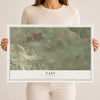 Map of Taft, California, 12 x 18 inch unframed archival matte print
