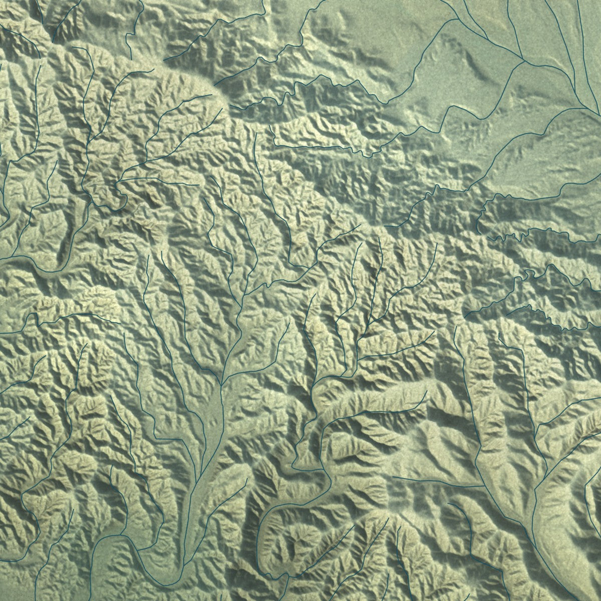 Close-up of the map of Thousand Palms, California print showing street and building detail