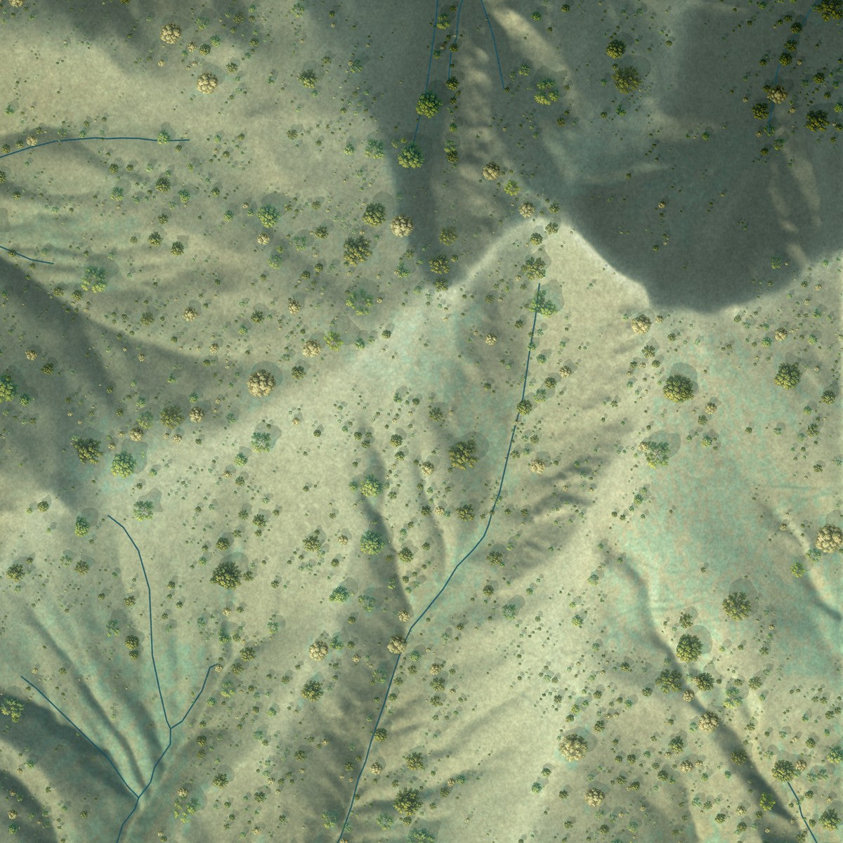 Close-up of the map of Tobin, California print showing street and building detail