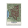 Map of Torrance, California, 12 x 18 inch unframed archival matte print