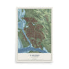 Map of Vallejo, California, 12 x 18 inch unframed archival matte print