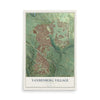 Map of Vandenberg Village, California, 12 x 18 inch unframed archival matte print