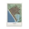 Map of Venice, California, 12 x 18 inch unframed archival matte print