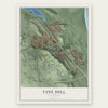 Vine Hill, California map print, the full design