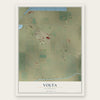 Volta, California map print, the full design