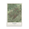Map of Walnut, California, 12 x 18 inch unframed archival matte print