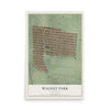 Map of Walnut Park, California, 12 x 18 inch unframed archival matte print