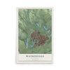 Map of Watsonville, California, 12 x 18 inch unframed archival matte print