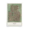 Map of Watts, California, 12 x 18 inch unframed archival matte print