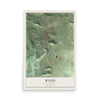 Map of Weed, California, 12 x 18 inch unframed archival matte print