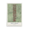 Map of West Carson, California, 12 x 18 inch unframed archival matte print