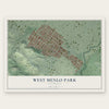 West Menlo Park, California map print, the full design