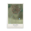 Map of Willows, California, 12 x 18 inch unframed archival matte print