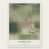 Woodville, California map print, the full design
