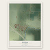 Yolo, California map print, the full design
